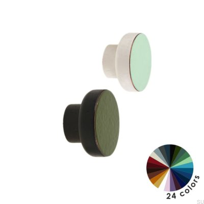 Puxador para móveis Simples Preto 40 Madeira Esmalte Rosa Claro