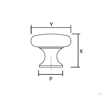 Puxador para móveis Stamp Preto 40 Cobre
