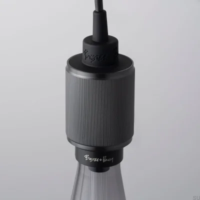 Luminária pendente linear Heavy Metal Gun Metal