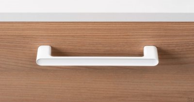 Puxador de móveis oblongo Luv 192 White Mat