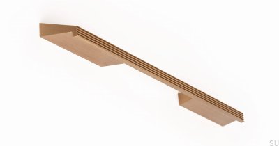 Puxador longitudinal trilho 192, alumínio, dourado, escovado, cava