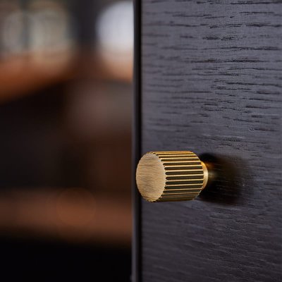 Botão de móveis Helix Stripe 30 Bronze antigo