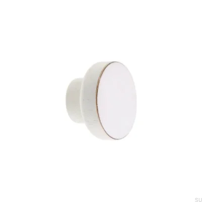 Puxador para móveis Simples Branco 40 Madeira Esmalte Branco