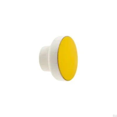Puxador para móveis Simples Branco 40 Madeira Esmaltado Amarelo