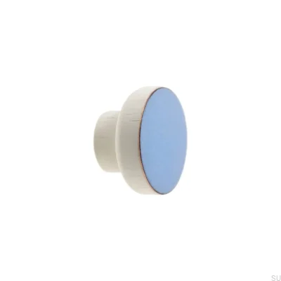 Puxador para móveis Simples Branco 40 Madeira Esmaltado Azul Claro