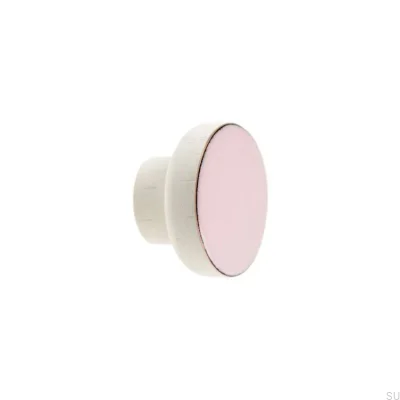Puxador para móveis Simples Branco 40 Madeira Esmalte Rosa Claro