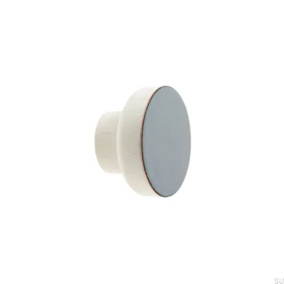 Puxador para móveis Simples Branco 40 Madeira Esmalte Cinza Claro