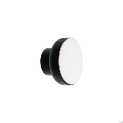 Puxador para móveis Simples Preto 40 Madeira Esmalte Branco