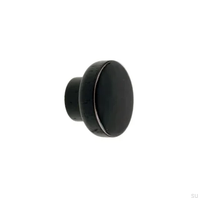 Puxador para móveis Preto Simples 40 Madeira Esmalte Preto