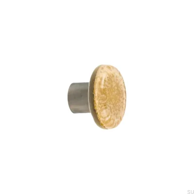 Puxador de móveis de vidro dourado