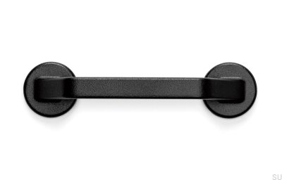 Puxador de móveis oblongo Este é 128 Metal Black