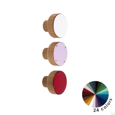 Puxador para móveis de madeira simples esmalte azul claro óleo incolor semi-fosco