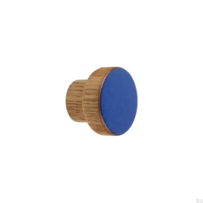 Puxador para móveis Simples, Madeira, Esmaltado, Óleo Azul Quente, Incolor Semi-mate