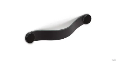 Puxador para móveis Flexa 128 Couro Preto