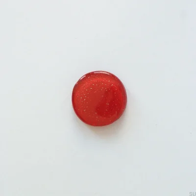 Puxador de móveis de vidro redondo, vermelho