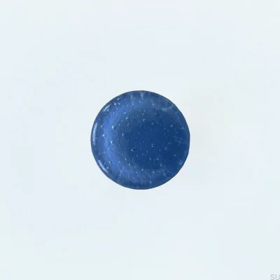 Puxador de móveis de vidro redondo, vidro Indigo