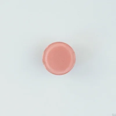 Puxador de vidro redondo para móveis rosa