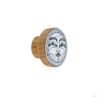 Puxador de móveis Faces, Carvalho, Esmaltado - Óleo Incolor Semi-fosco