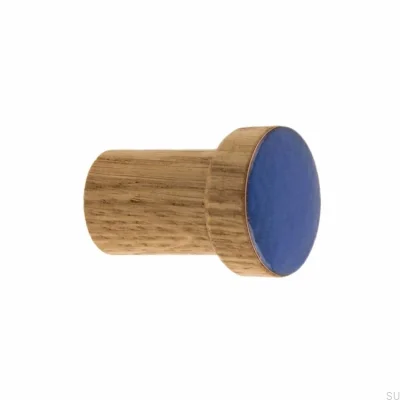 Cabide de parede Simples Madeira Esmalte Azul Quente - Óleo Incolor Semi-fosco