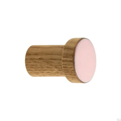 Cabide de parede Simples Madeira Esmaltado Rosa Claro - Óleo Incolor Semi-fosco