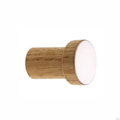 Cabide de parede Simples, Madeira, Esmaltado, Branco - Óleo semi-fosco incolor