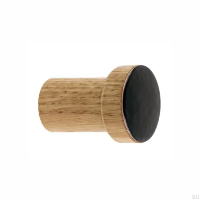 Cabide de parede Simples, Madeira, Preto Esmaltado - Óleo Semi-Fosco Incolor