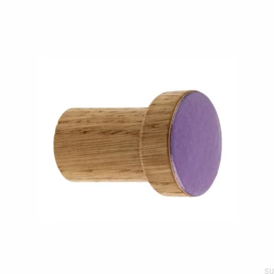 Cabide de parede Simples Madeira Esmaltado Violeta - Óleo Incolor Semi-fosco