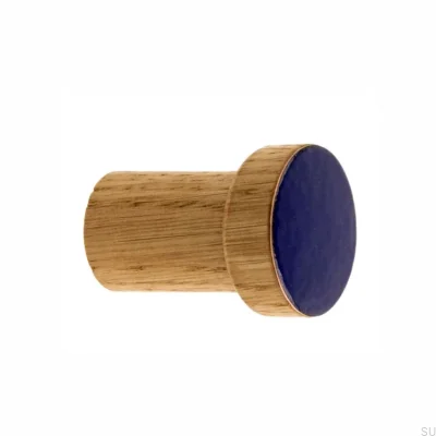 Cabide de parede Simples, Madeira, Esmaltado, Ultramarino - Óleo semi-fosco incolor