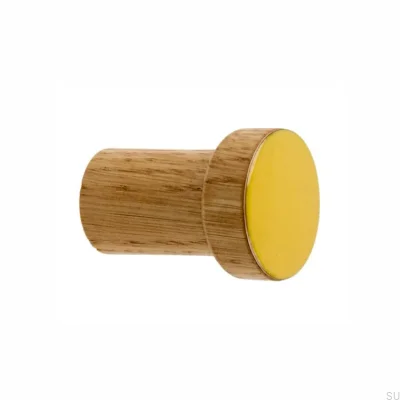 Cabide de parede Simples, Esmaltado, Amarelo - Óleo Incolor Semi-mate