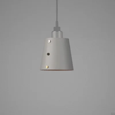 Luminária de teto pequena em tom cinza aço