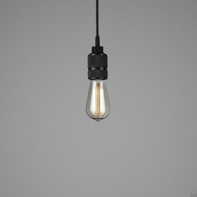 Luminária pendente sem cúpula 1.0 Gancho S 2 m Aço Bronze Queimado