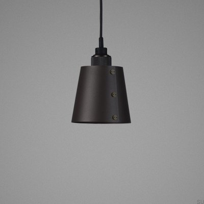 Luminária de teto 1.0 com gancho S 2 m em aço grafite com bronze queimado