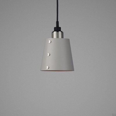 Luminária de teto 1.0 com gancho S 2 m Cinza aço com prata