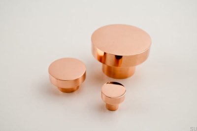 Botão para móveis Dot 30 Polished Copper Unpainted