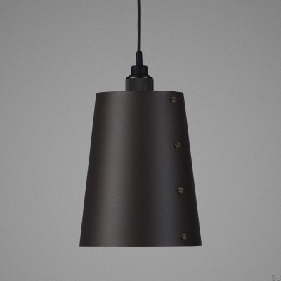 Luminária de teto 1.0 com gancho, 2 m de comprimento, aço grafite com detalhes em bronze queimado.