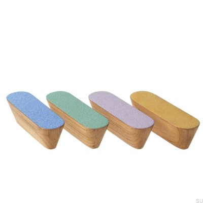 Puxador para móveis Melange Solo 60 Azul Esmaltado - Óleo Incolor Semi-mate