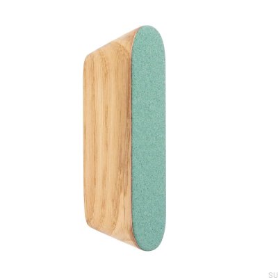 Puxador para móveis Melange Solo 60 Verde Esmaltado - Óleo Incolor Semi-mate