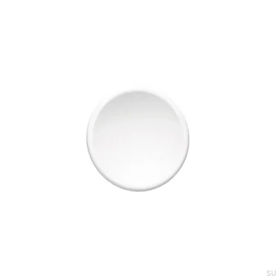 Disco de botão de móveis 38 branco fosco