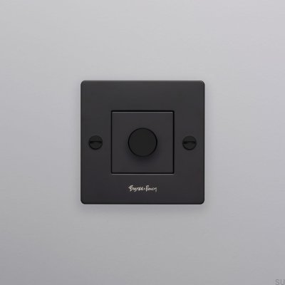 Dimmer LED Cross 1G 100W Aço Preto Padrão Europeu