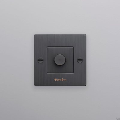 Dimmer LED Cross 1G 100W Latão Bronze Queimado Padrão Europeu