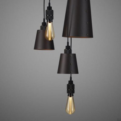 Lustre com cúpulas 6.0 Gancho 2 m Aço Grafite com Bronze Queimado