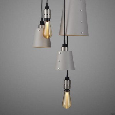 Lustre com cúpulas 6.0 Gancho 2.6 m Cinza Aço com Prata