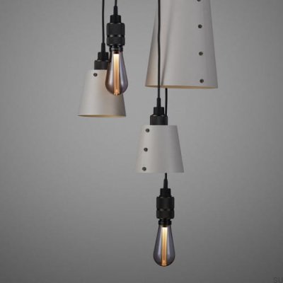 Lustre com cúpulas 6.0 Gancho 2.6 m Cinza Aço com Bronze Queimado