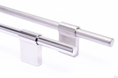Puxador para móveis Linha 128 Prata, Aço, Polido