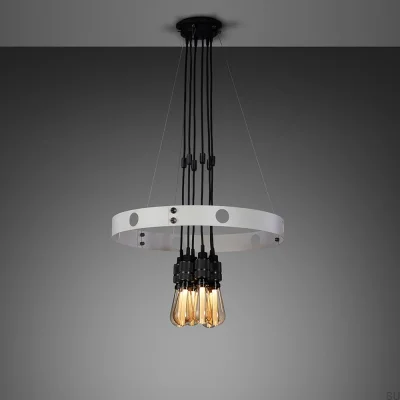 Lustre pendente ajustável Hero 3m em cinza aço com detalhes em bronze queimado
