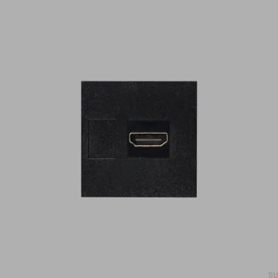 Módulo Conector HDMI 45mm Preto Padrão Europeu