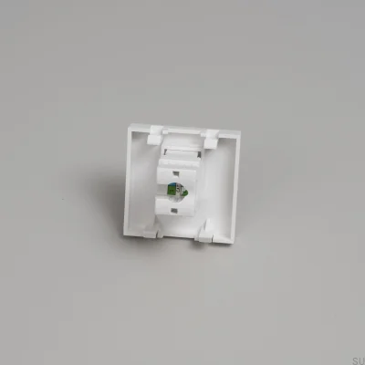 Módulo de Conector Telefônico RJ11 Cat 3 de 45mm Branco Padrão Europeu