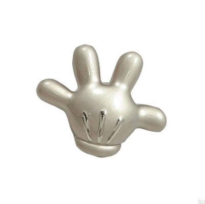 Puxador de móveis Mickey Mouse mão esquerda Níquel escovado