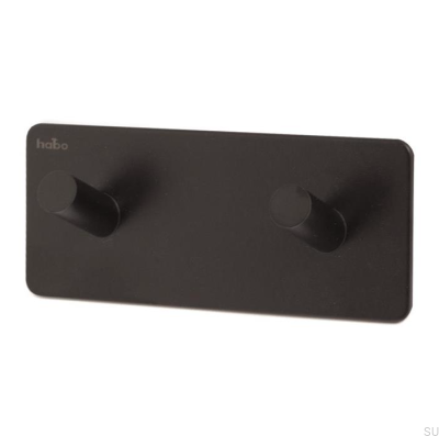 Cabide de parede Edge 120 Aço Inox Preto