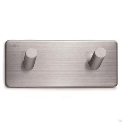 Cabide de parede Edge 120, aço inoxidável escovado